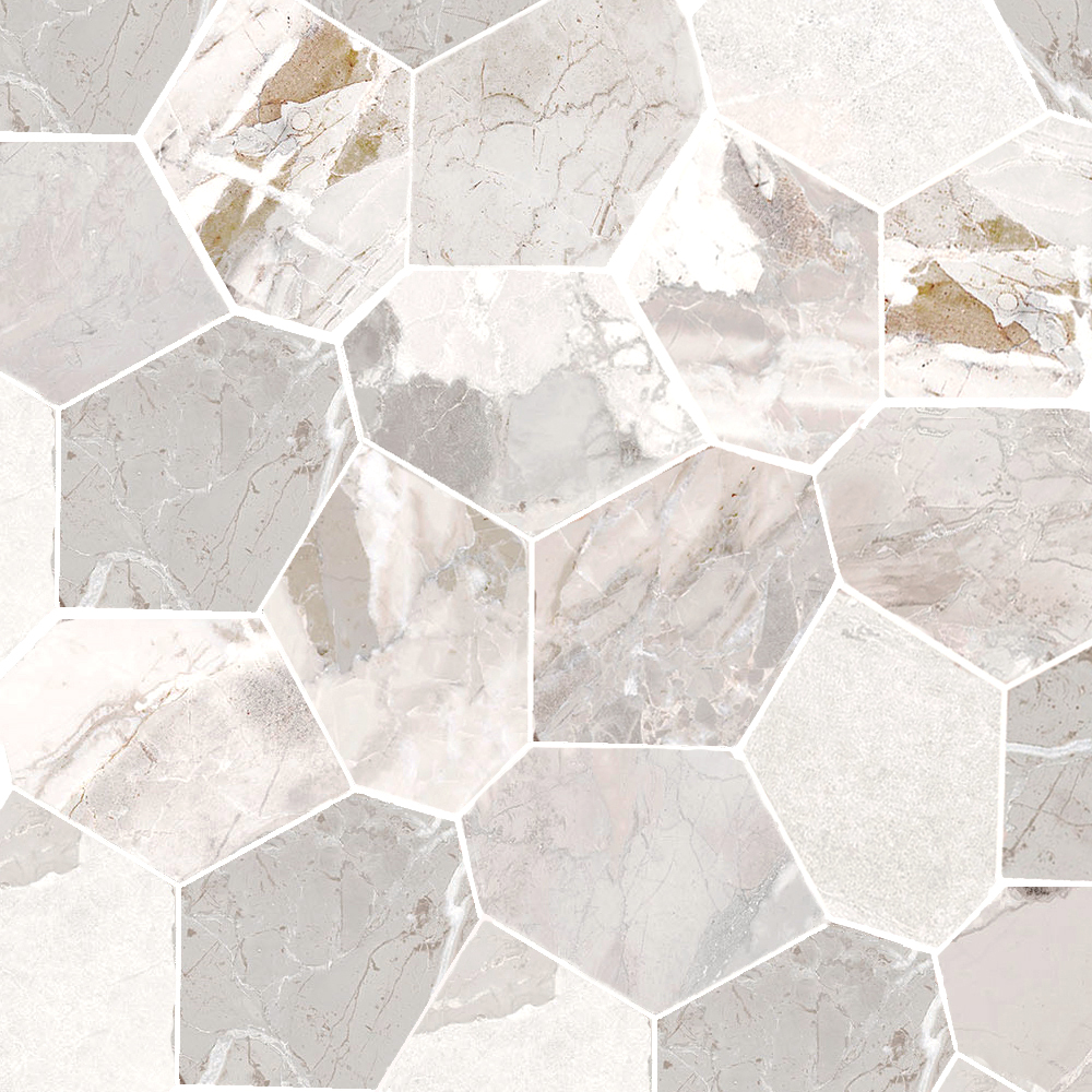 Dynasty White Polished/Matte 11X12 Eggs Mosaic | Tile and Stone Center